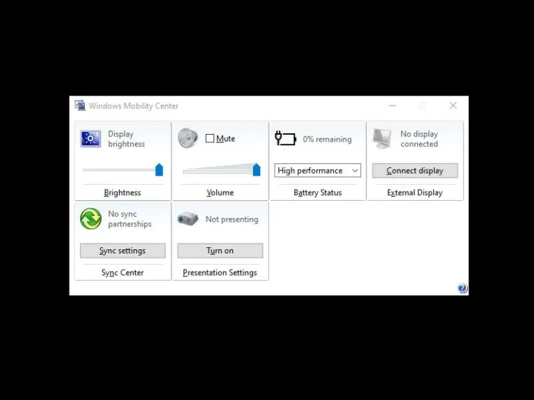 How to Enable Windows Mobility Center on PC
