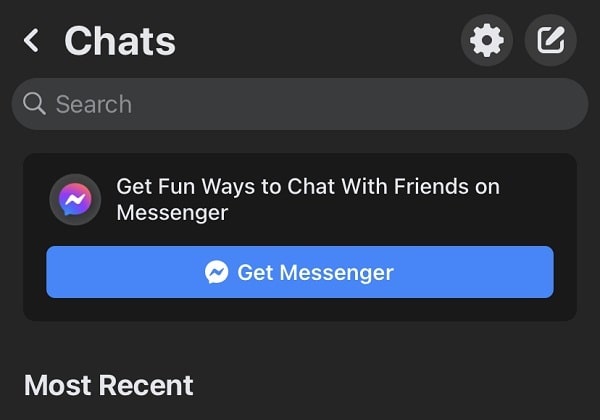 Search Facebook Friends and Send Messages - view Facebook Messages without Messenger App