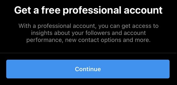 get a free professional account - Instagram Reels Option Not Showing
