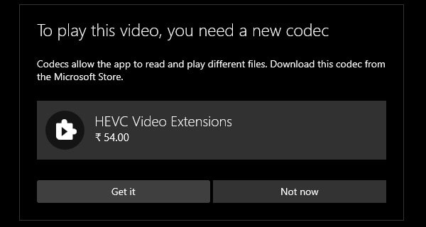 Buy HEVC Video Extension - Films & TV App