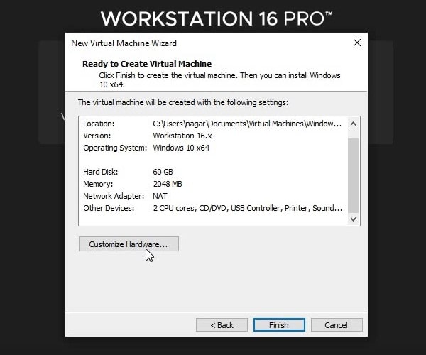 Customize Hardware Windows 11 Virtual Machine