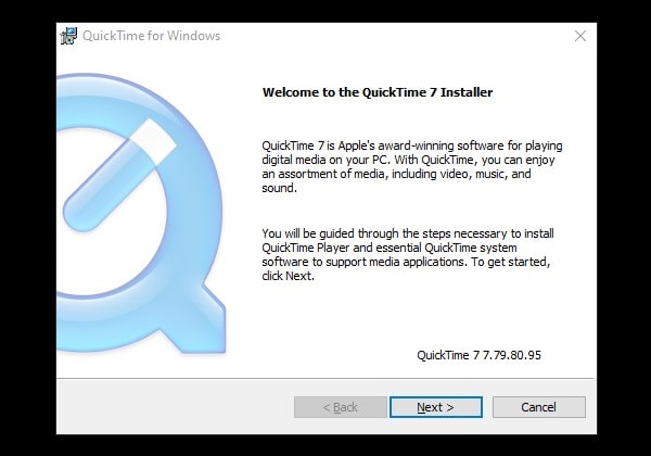 Install QuickTime Player to Play MOV Files on Windows 10