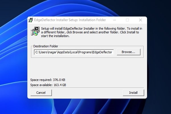 Install Edge Deflector in Windows 11