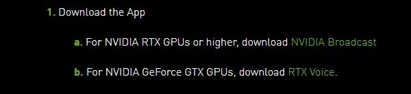 Download  RTX Voice for NVIDIA GeForce GTX GPUs