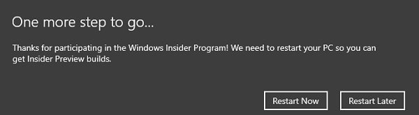 Restart Windows to join Windows Insider Program and Download Windows 11 ISO File