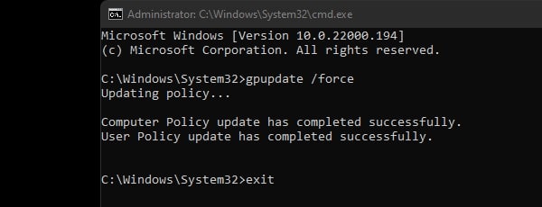 Update Group Policy Windows 11