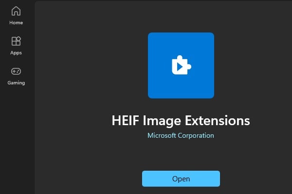 HEIF Image Extensions Windows 11 to open HEIC Files