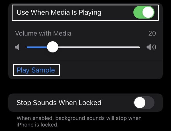 Play Sample to Play Background Sound with Media