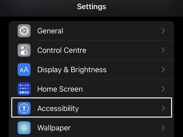 iPhone Accessibility Settings