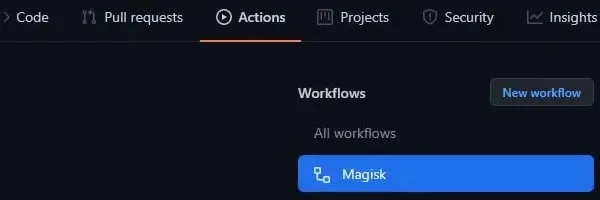 Click on Magisk - Create a Magisk Workflow