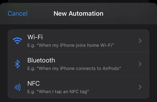Create NFC Automation