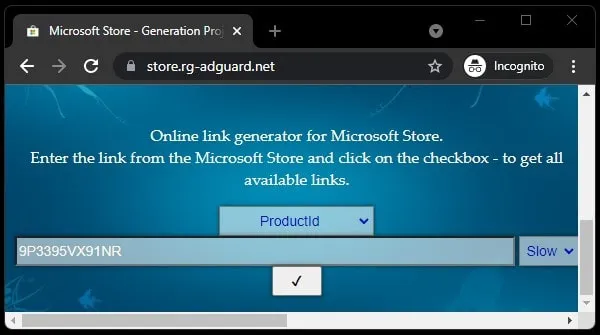 Download WSA Package from Microsoft Store Link Generator