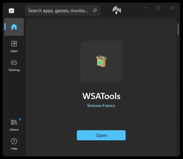 Install WSATools from Microsoft Store
