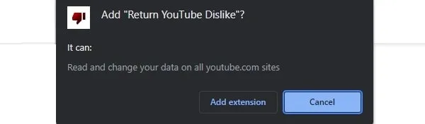 Add Extension to Enable YouTube Dislikes Count