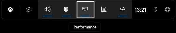 Enable Performance Widget in Xbox Game Bar 