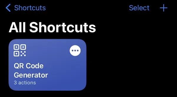 Generate a QR code on iPhone using QR Code Generator 
