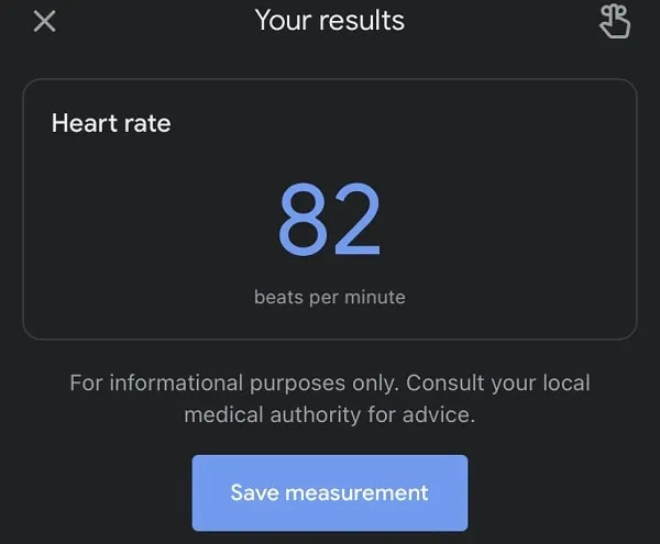 Save Measurement in Google Fit App 