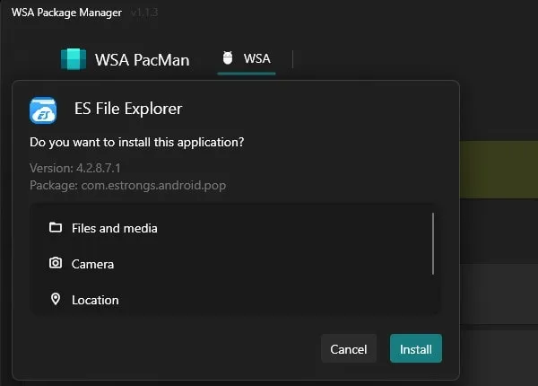 Install Android Apps in Windows 11 using WSA Package Manager