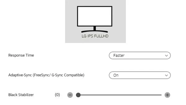 LG On Screen Control Software Enable G-Sync and Increase response time