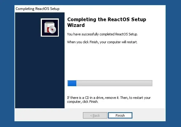 Complete ReactOS Setup Wizard