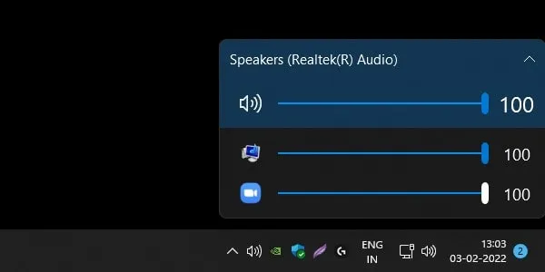 Open EarTrumpet  to manage Windows 11 Audio Settings