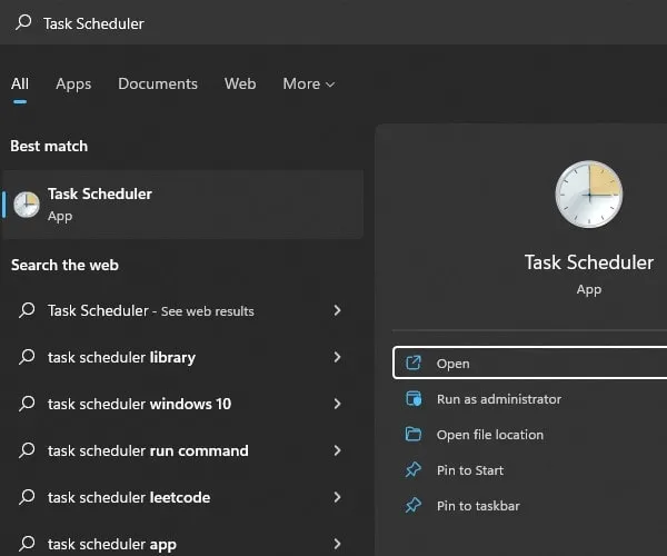 Open Task Schedular App