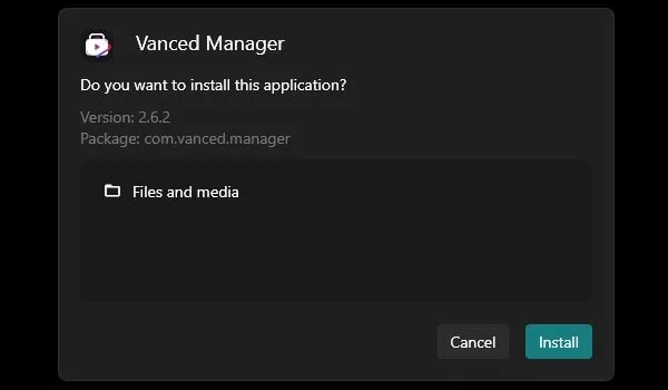 Install Vanced Manager