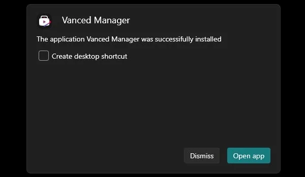 Open YouTube Vanced Manager