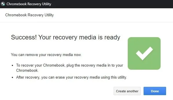 Successfully Created Chrome OS Flex USB Drive