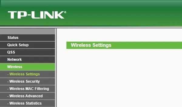 TP Link Wireless Settings