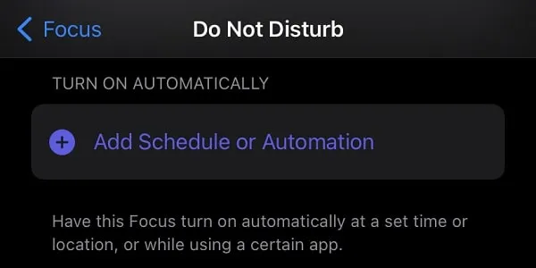 Turn off Do Not Disturb Automation