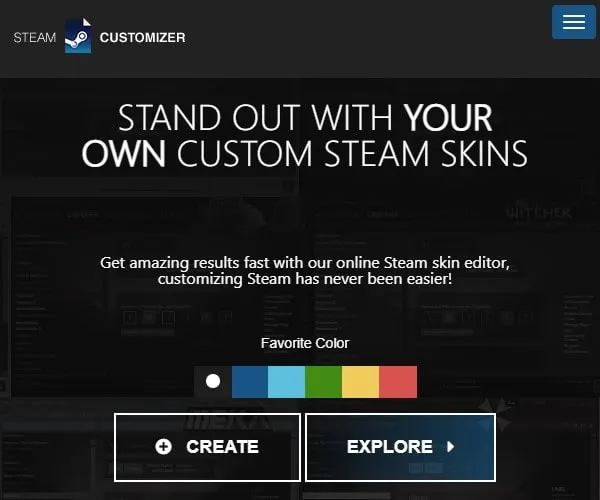 Create and Explore Steam Skins from Steam Customizer