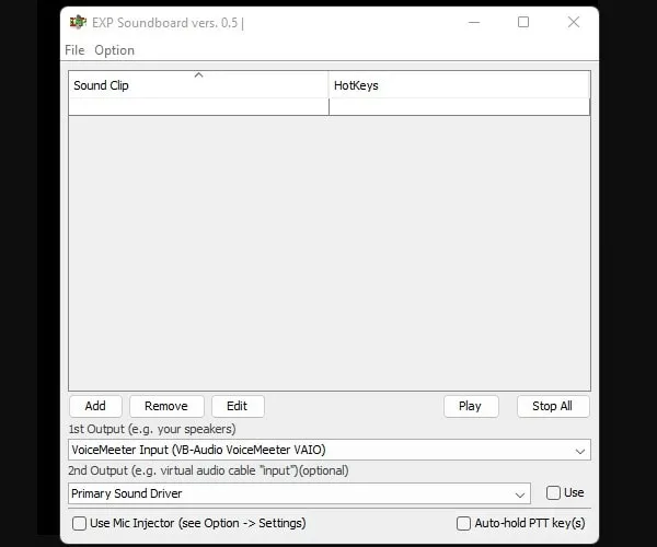 EXP Soundboard App Play Desktop Audio Through Mic