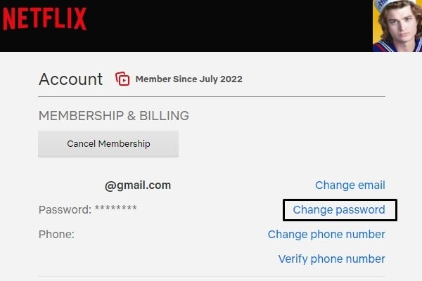 Change Password to Stop Someone from using Your Netflix Account