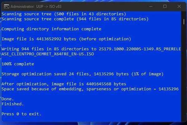 Convert UUP Files to Windows 11 ISO File