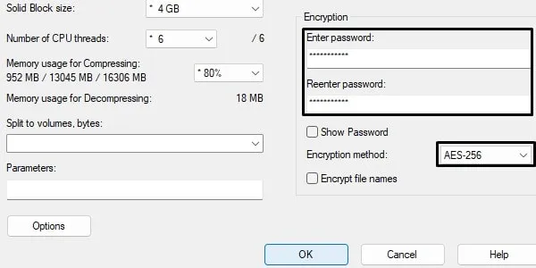Password Protect a Folder on Windows 11 using 7-Zip