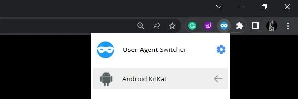 Select Android Kitkat to watch Amazon miniTV on PC