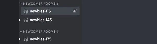 Select a newbie chat room from MidJourney Discord Server