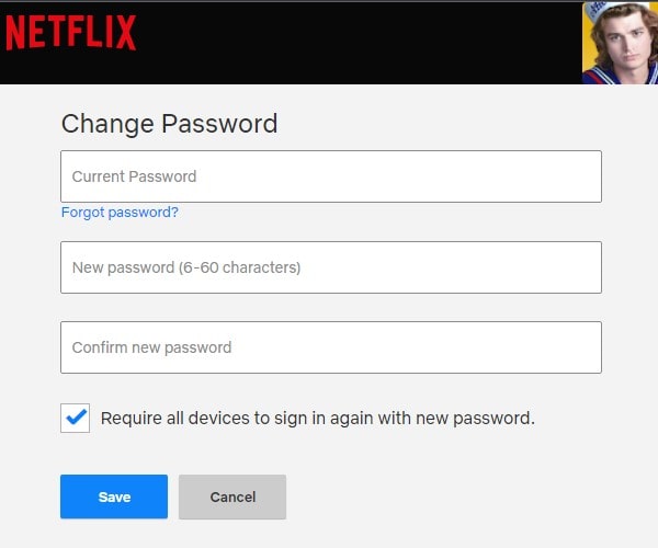 Set up a new Account Password