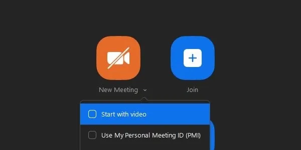 Start a new Zoom Meeting