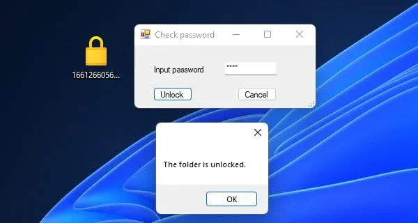 Unlock Password Protected Folder