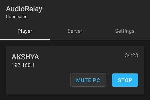 Disconnect Android Speaker Stop AudioRelay Service