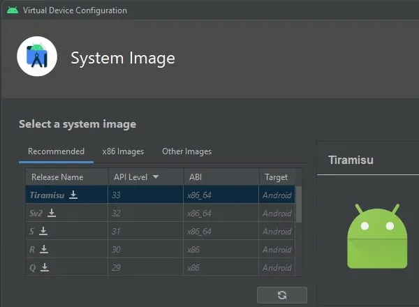 Download Android 13 Tiramisu Emulator