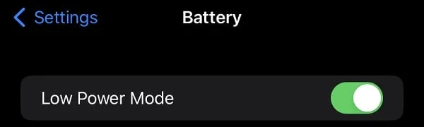 Enable Low Power Mode to iPhone Battery draining Fast iOS 16