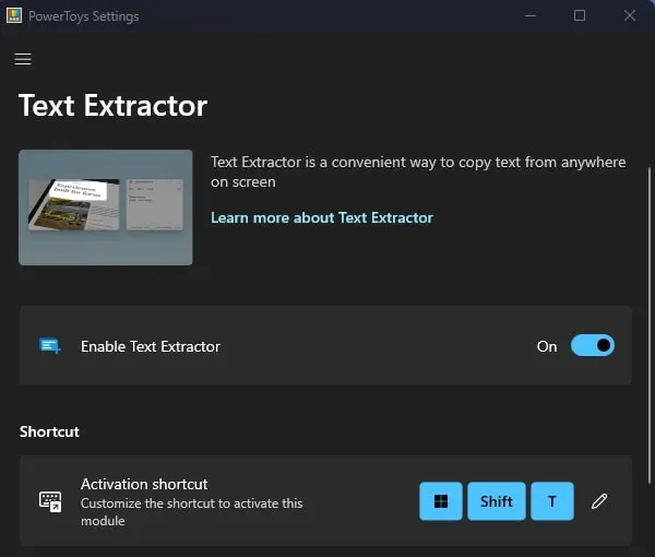 Open Text Extractor Utility to Copy Text from Images and Videos