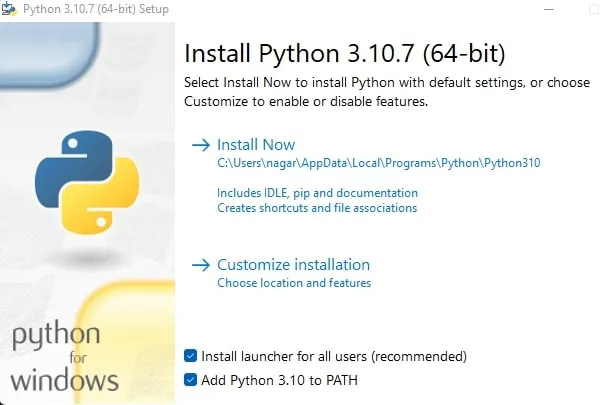 Install Python on Windows Computer