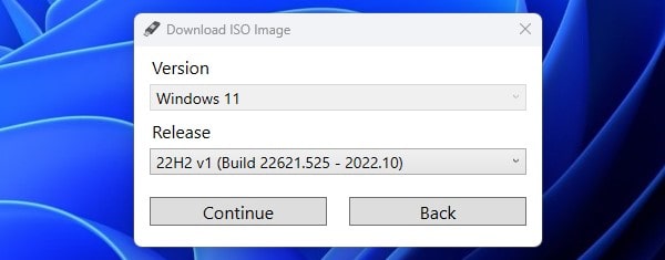 Select Latest version of Windows 11 22H2