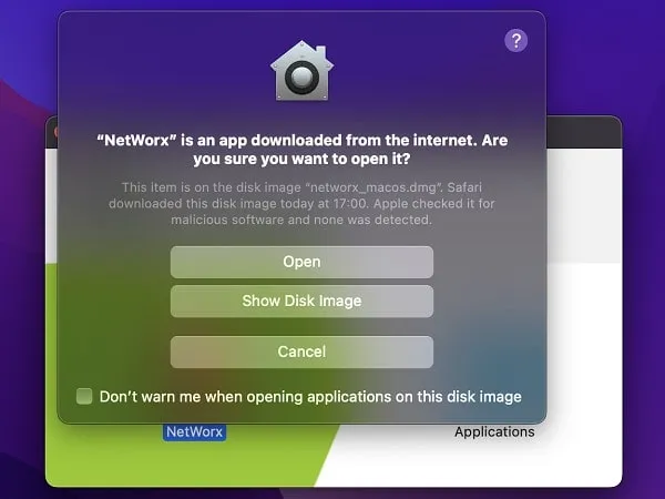 Open Networx on macOS
