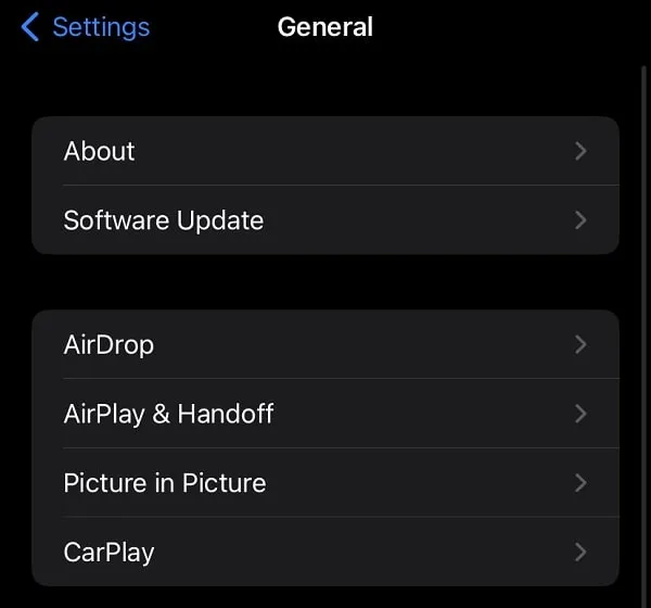 iPhone AirPlay & Handoff Settings