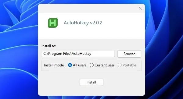 Install AutoHotKey Latest Version